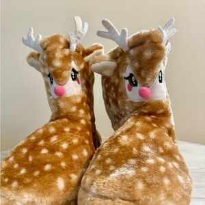 Cute Reindeer Plush Slippers
